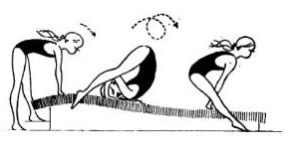 Capovolta avanti a gambe divaricate